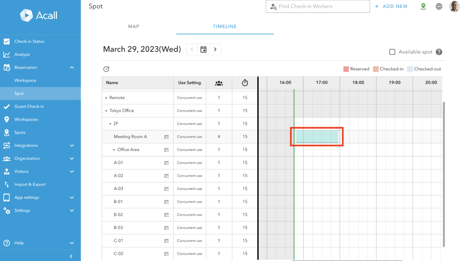 Timeline Spot Reservation on Acall3.png